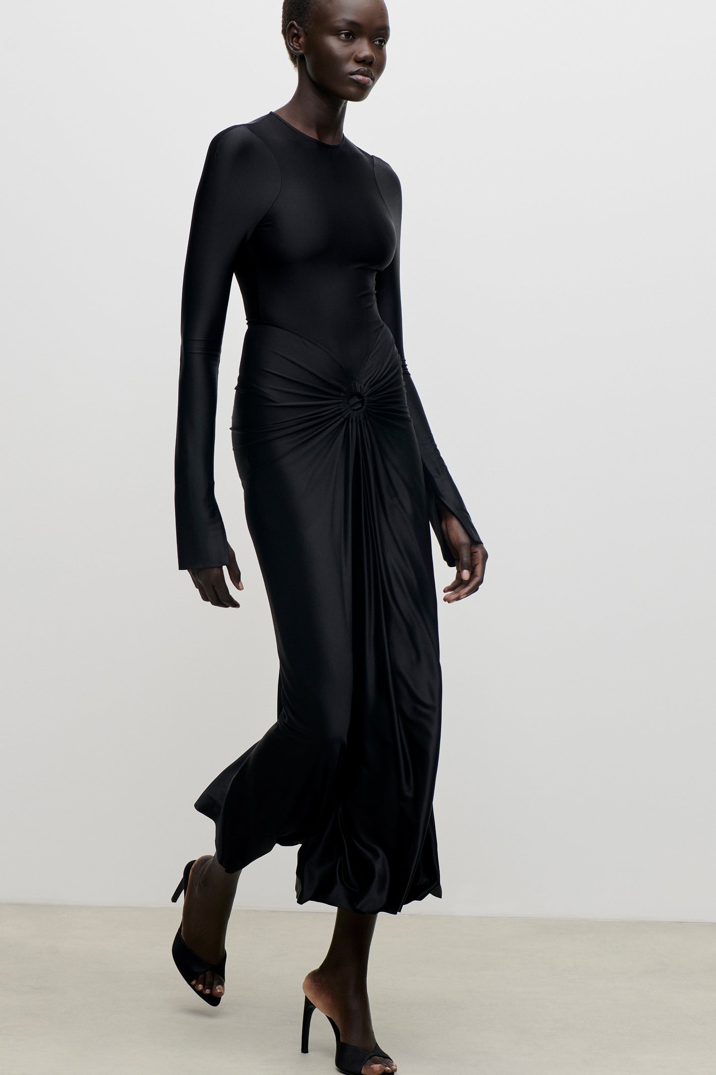 Frances Midi Dress In Black