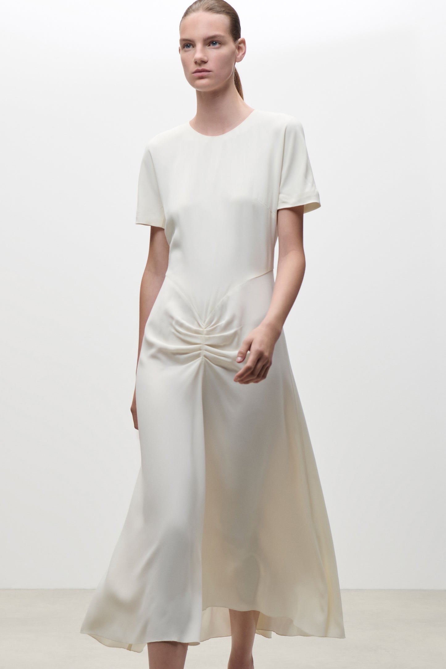 Blaire Midi Dress In Ivory
