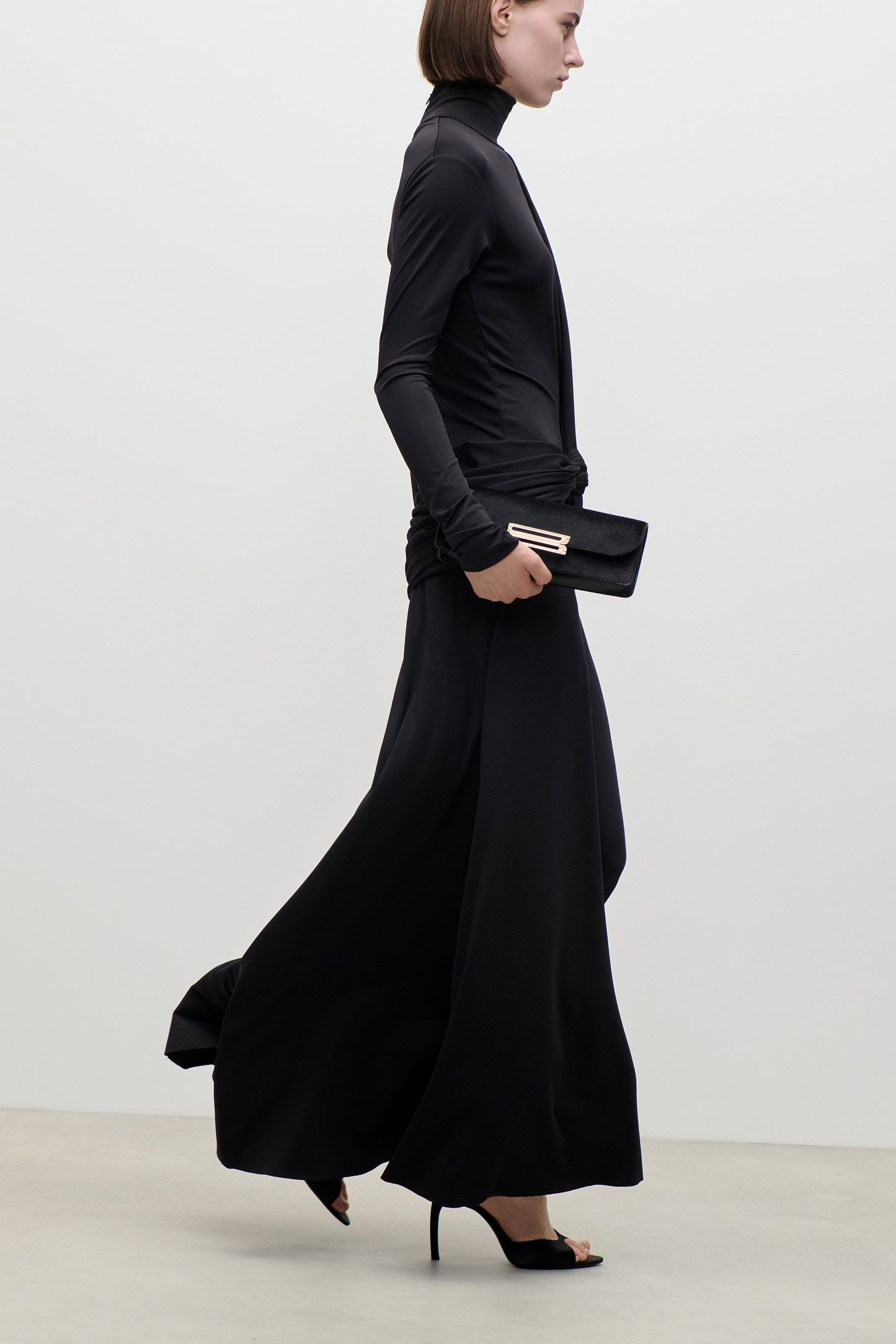 Letice Midi Dress In Black