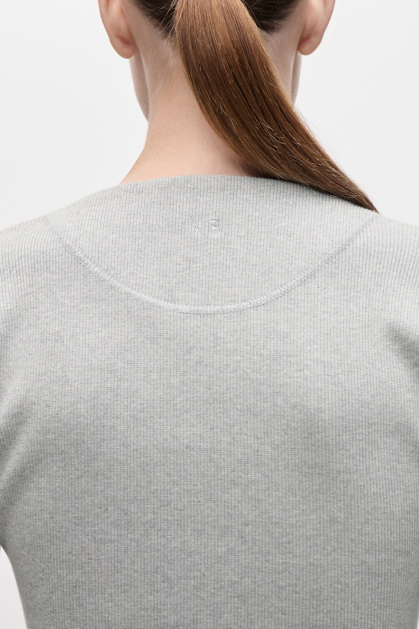 Hazel Top In Grey Marl
