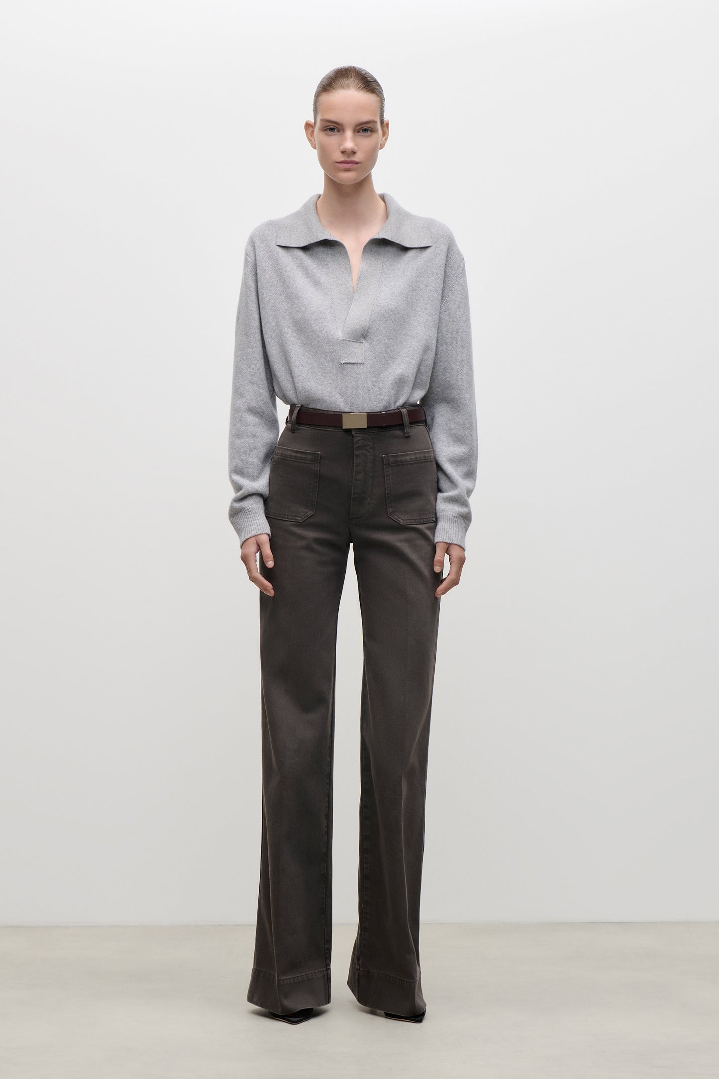 Genevieve Jumper In Mid Grey Marl