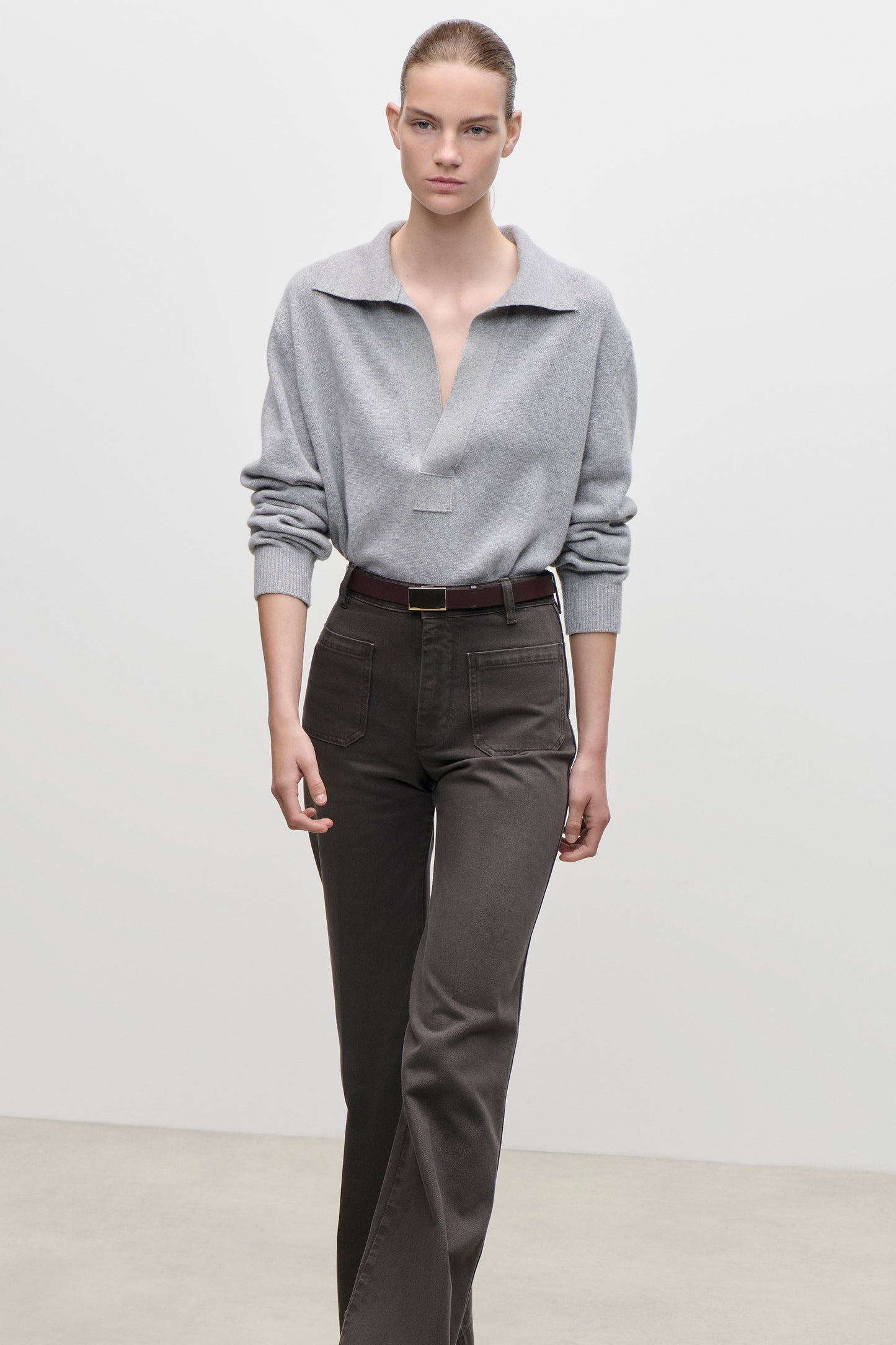 Genevieve Jumper In Mid Grey Marl