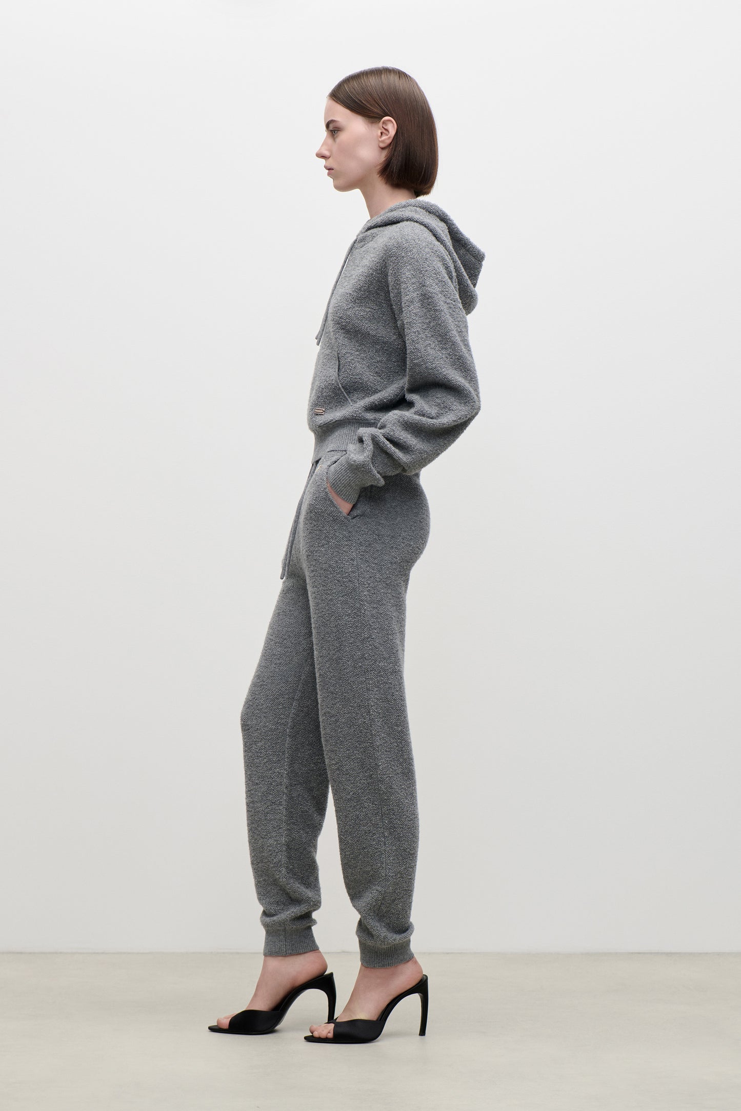 Lana Hoodie In Mid Grey