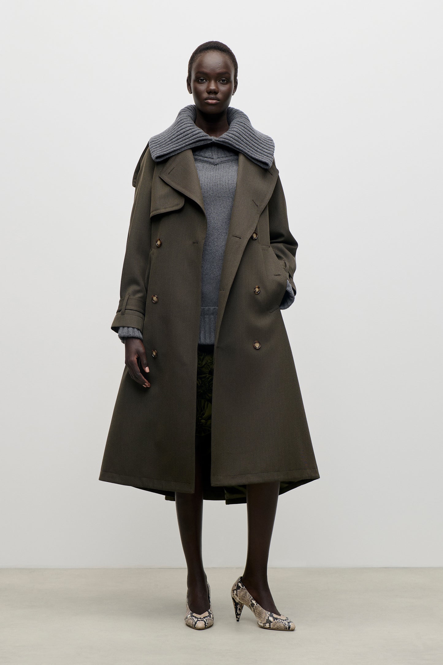 Trench Coat In Green
