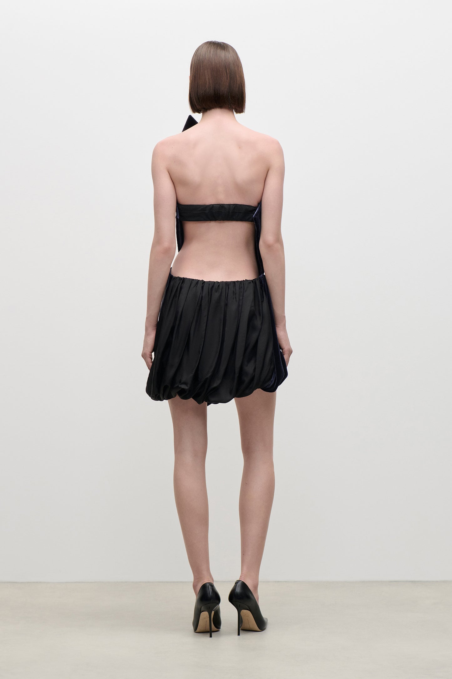 Asymmetric Mini Dress In Navy