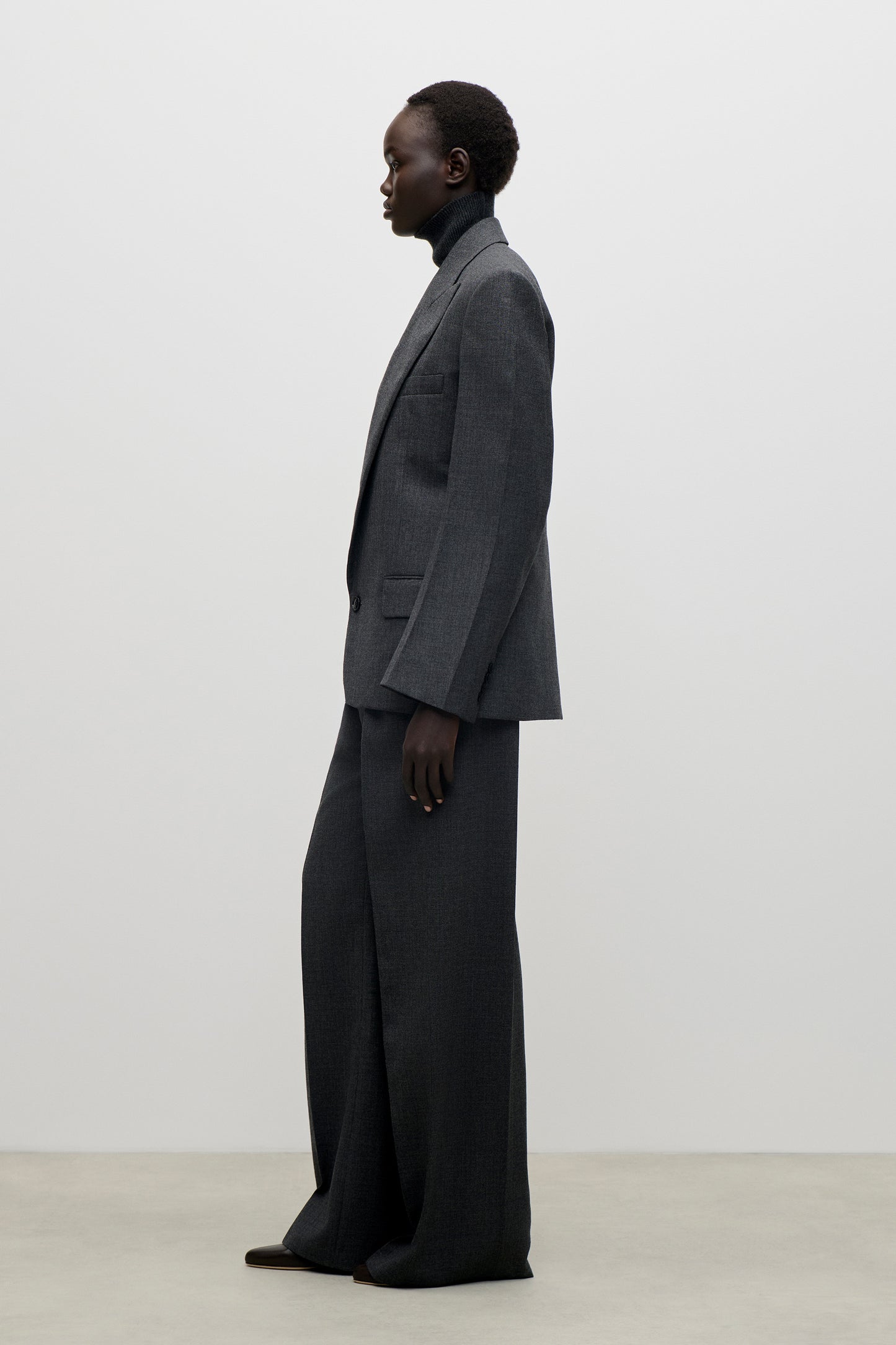 Roberta Jacket In Dark Grey Melange