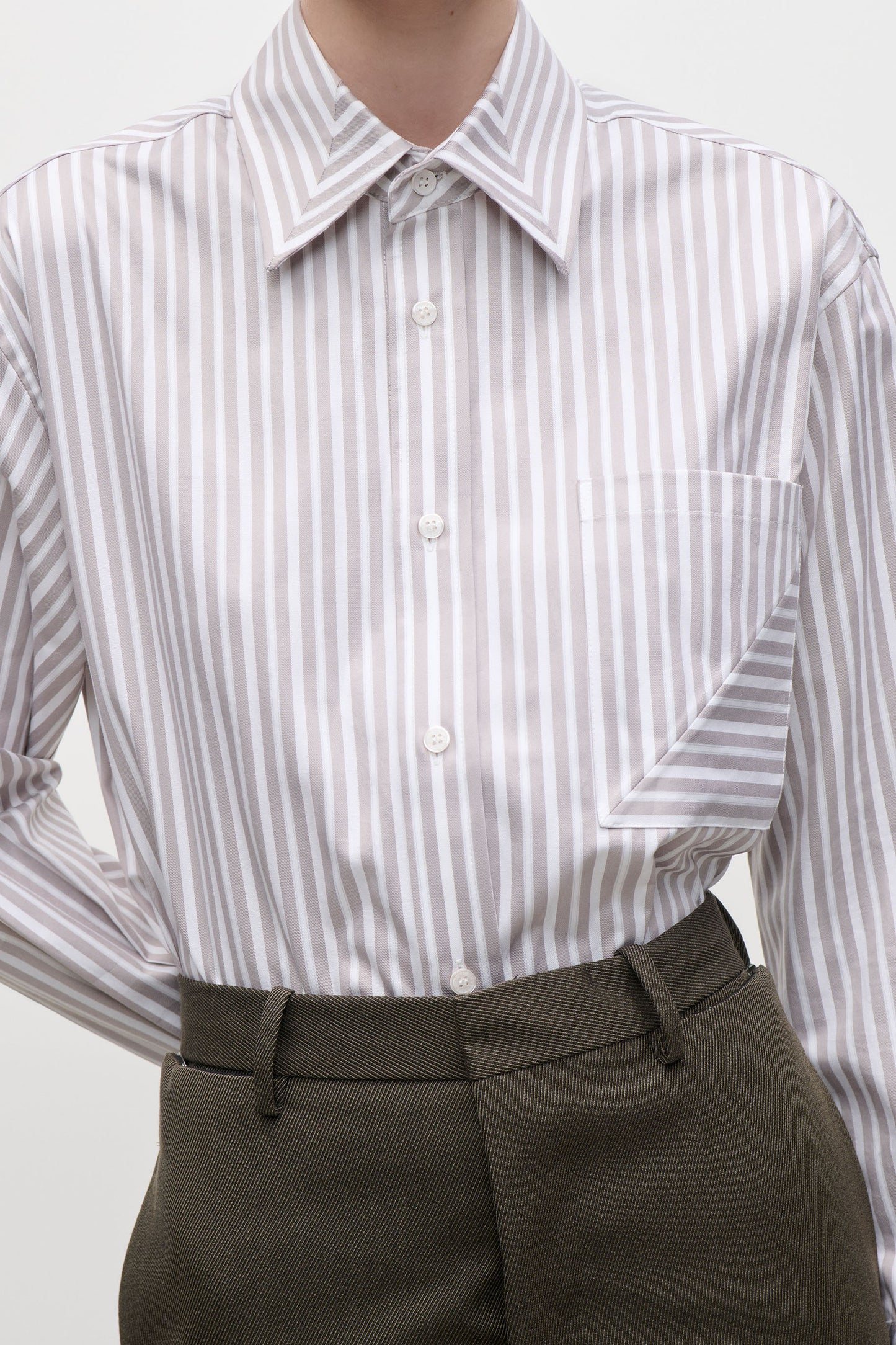Pocket Detail Shirt In Lilac