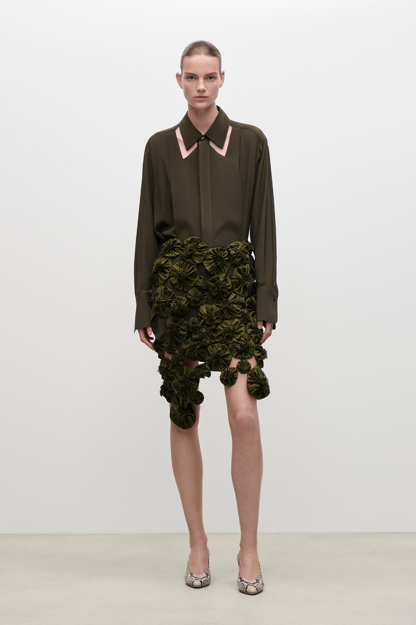 Applique Skirt In Green