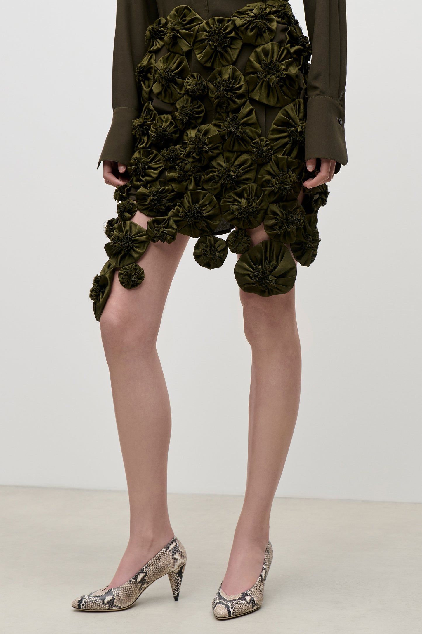 Applique Skirt In Green