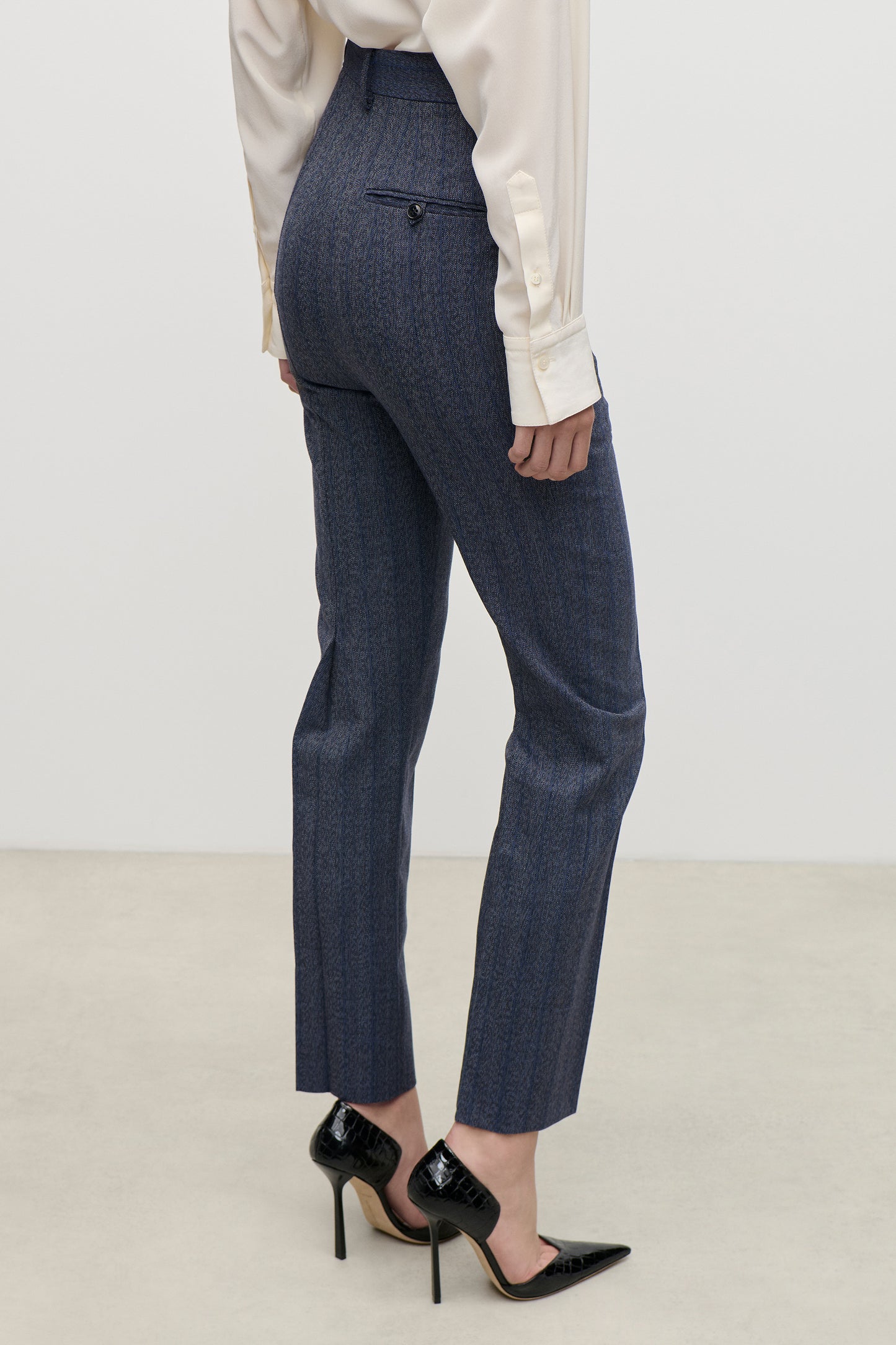 Extended Pocket Trouser In Blue Melange