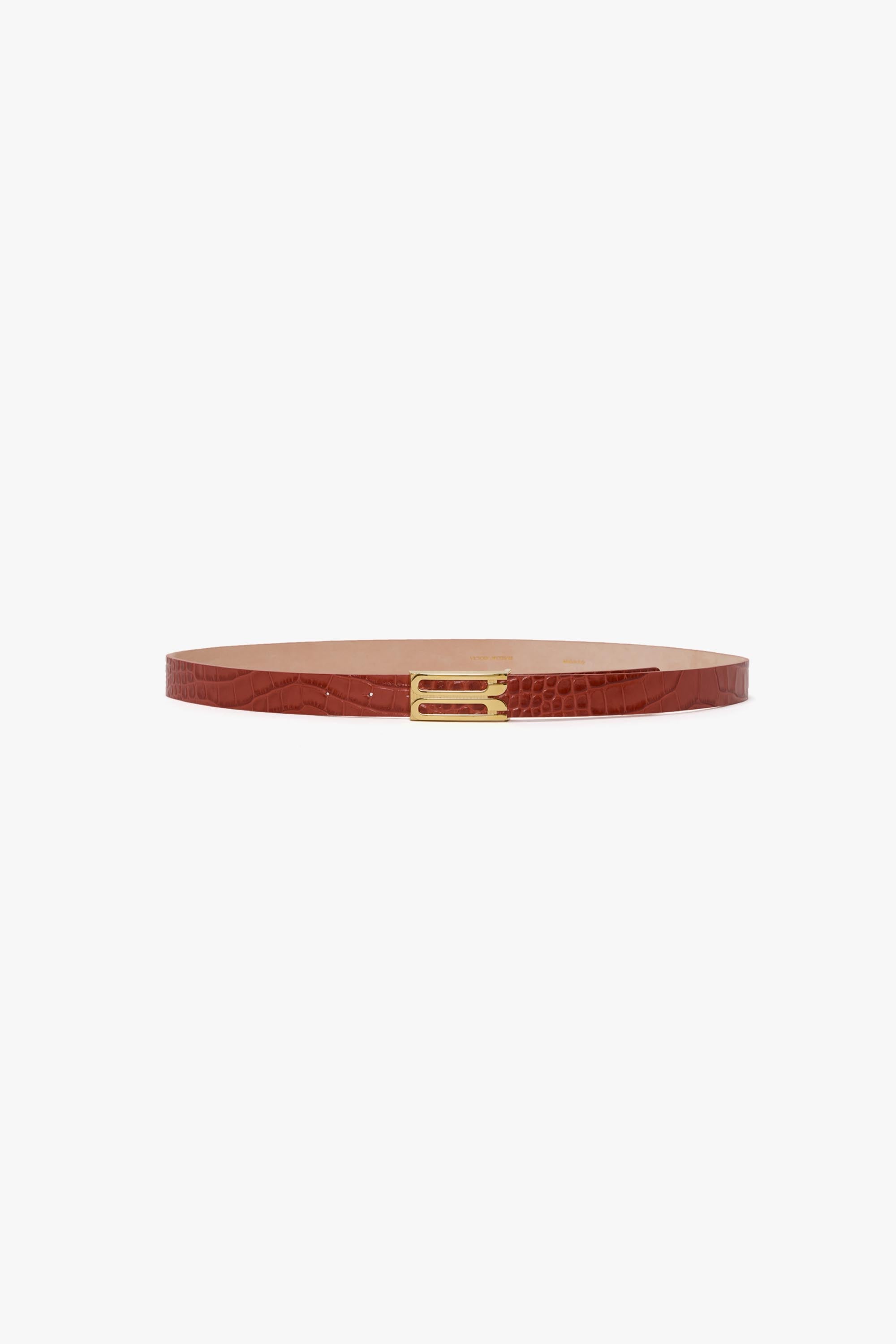 【Victoria Beckham】 Micro Frameレザーベルト Micro Frame Belt In Ivory Grained Leather – Victoria Beckham Inc