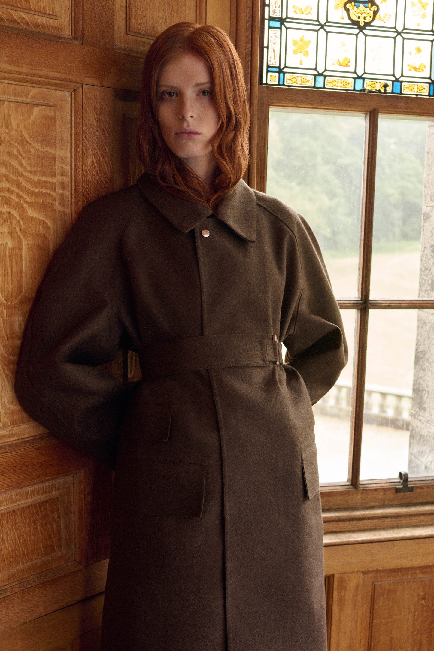 Victoria Beckham X Mackintosh Belted Trench In Brown