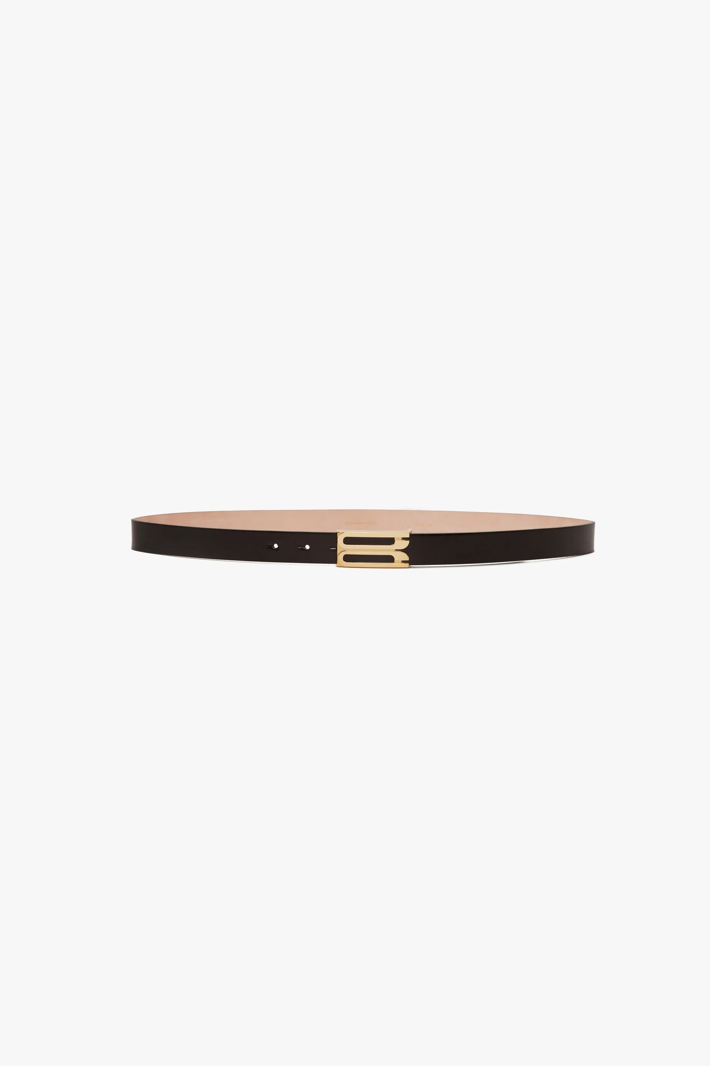 Dorian Belt In Black Glossed Leather