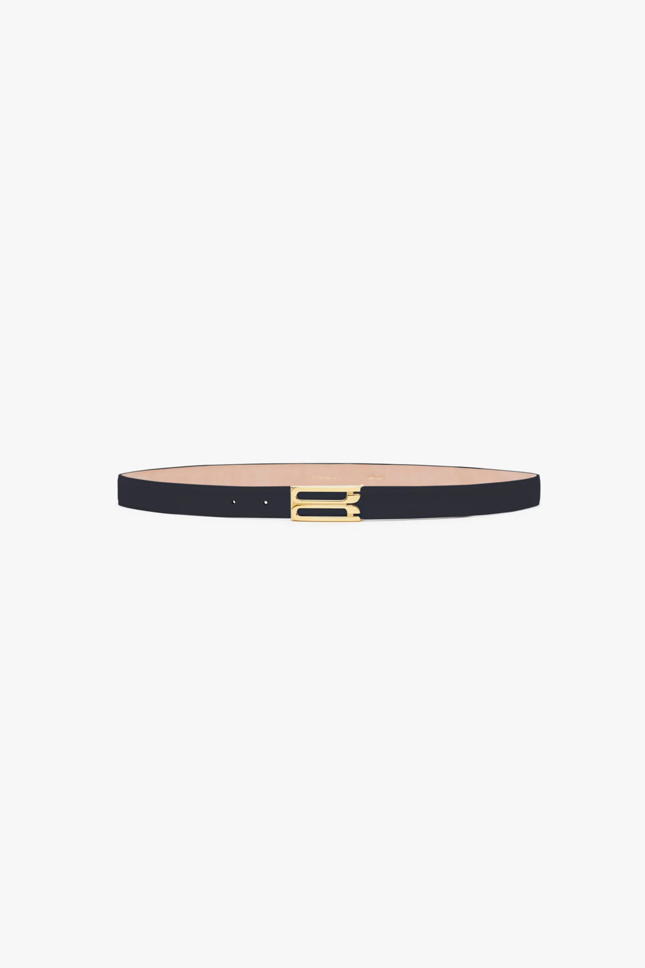 Dorian Belt In Navy Leather – Victoria Beckham UK