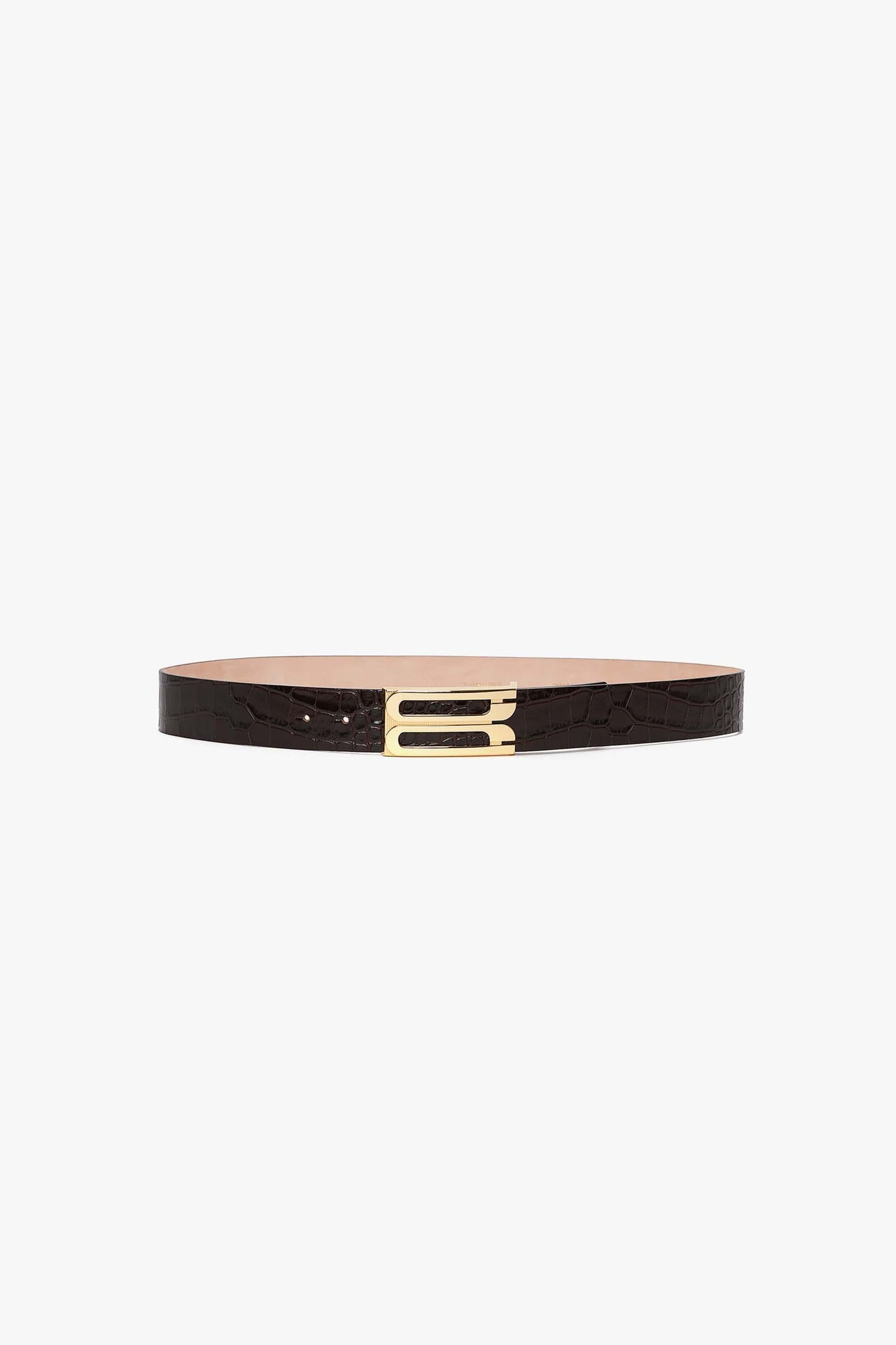 Dorian Frame Belt Jumbo Croc Espresso