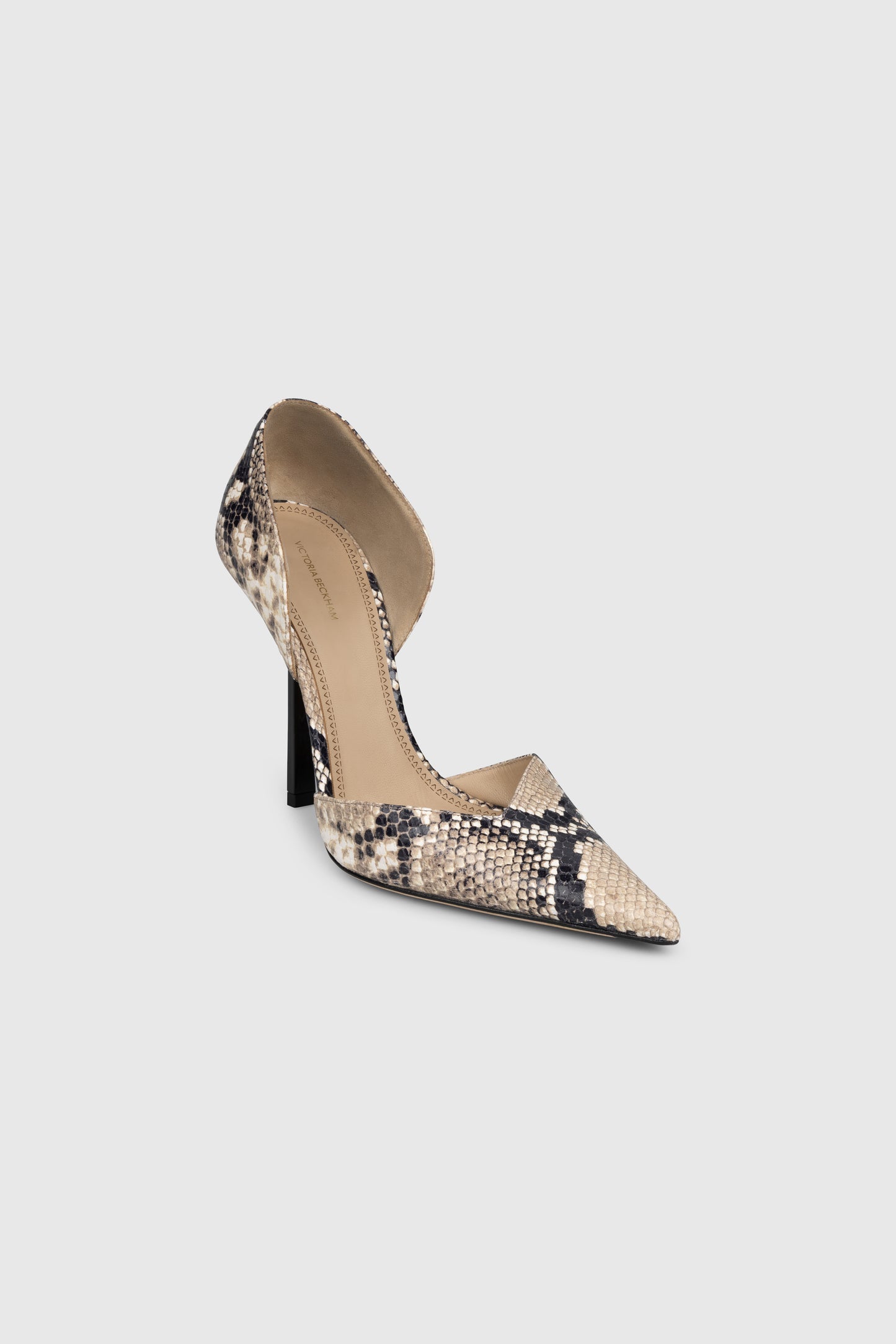 Victoria Angle D'Orsay Pump 115 Snake Print Leather