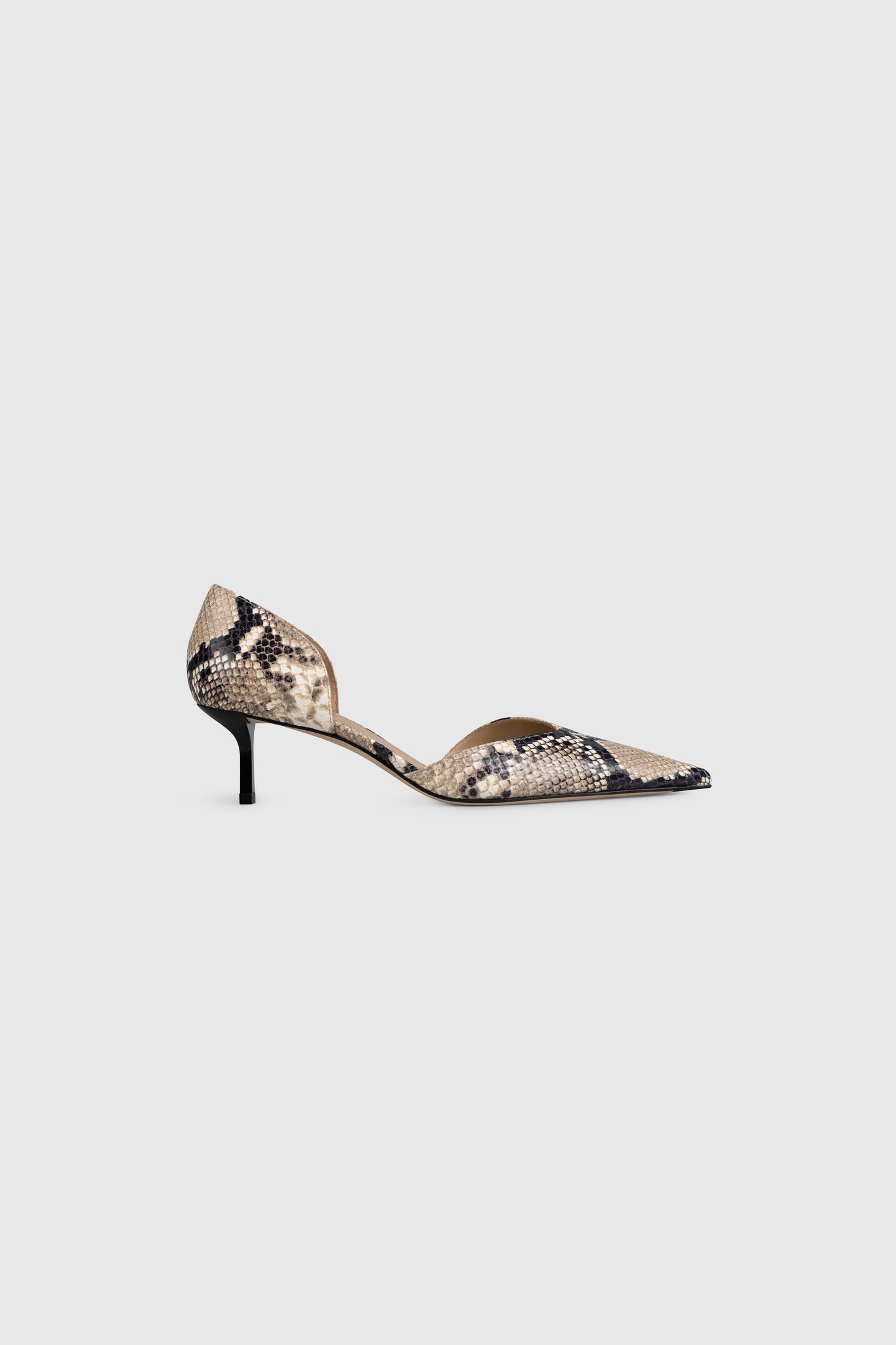 Victoria Angle D'Orsay Pump 55 Snake Print Leather