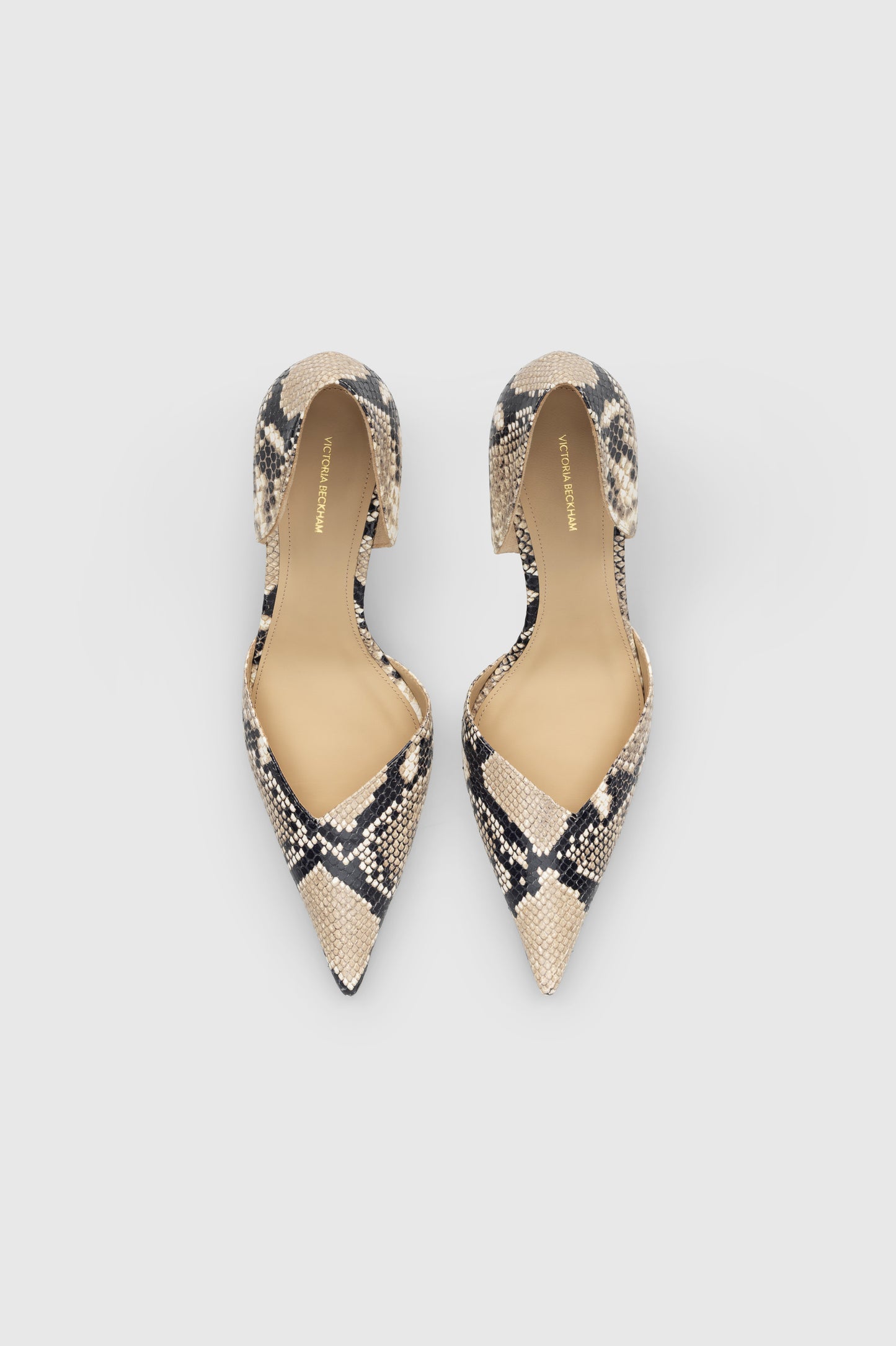 Victoria Angle D'Orsay Pump 55 Snake Print Leather