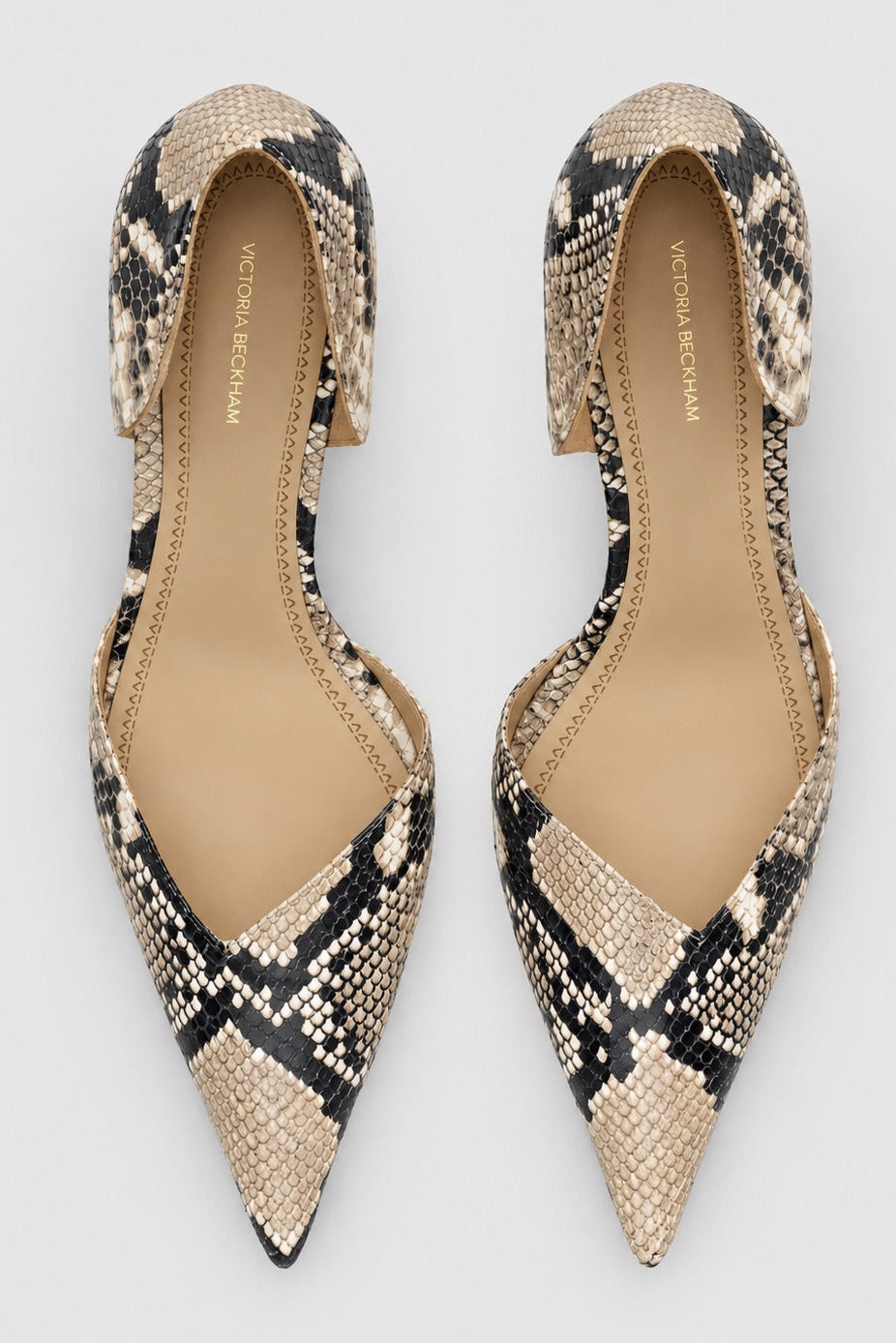 Victoria Angle D'Orsay Pump 55 Snake Print Leather