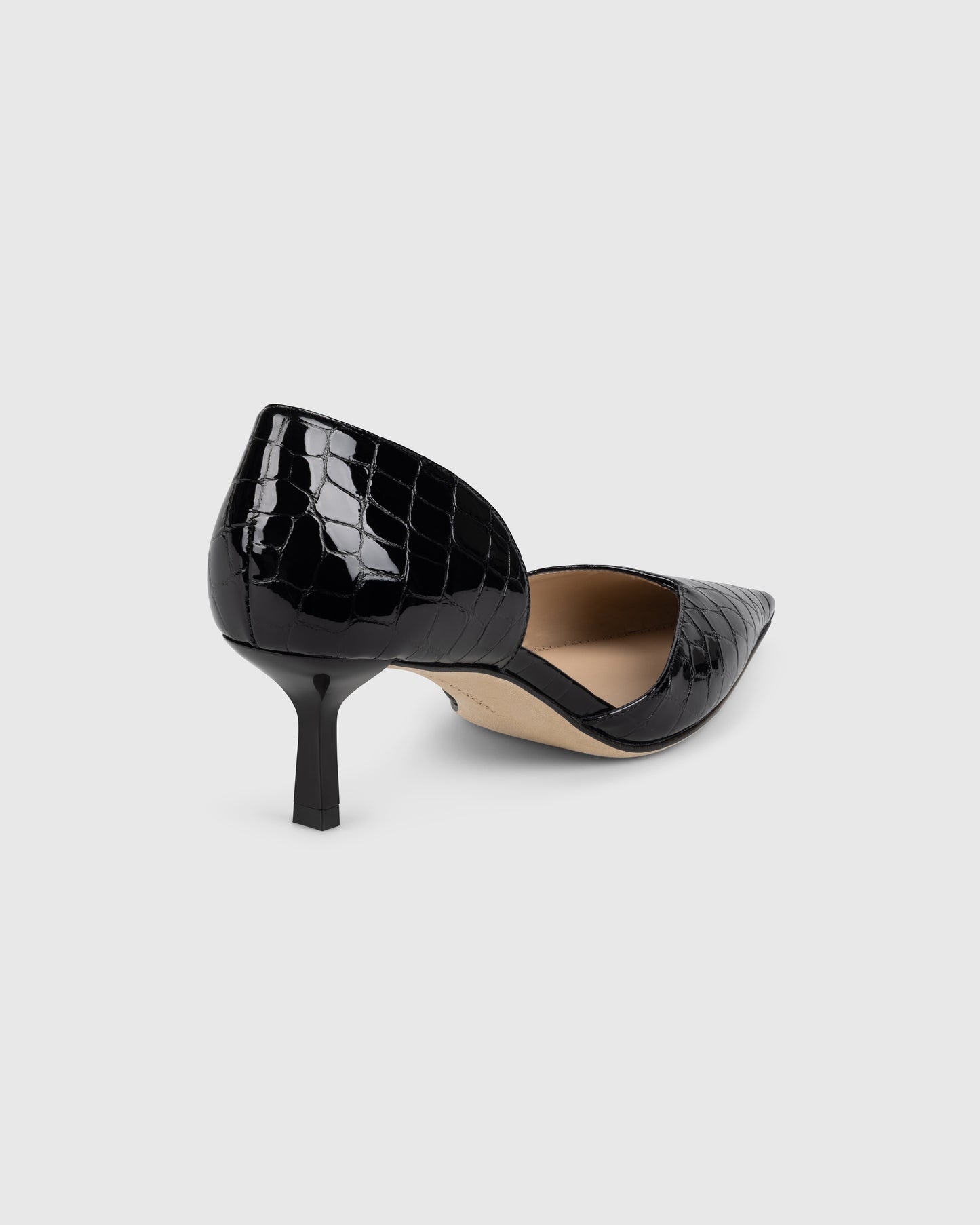 Victoria Angle D'Orsay Pump 55 Croc Embossed Leather