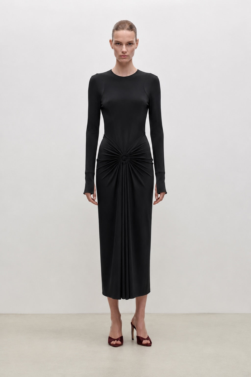 Frances Midi Dress In Black – Victoria Beckham