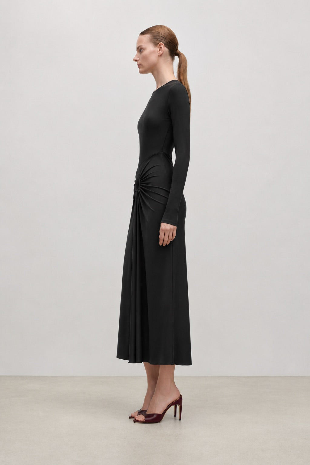 Frances Midi Dress In Black