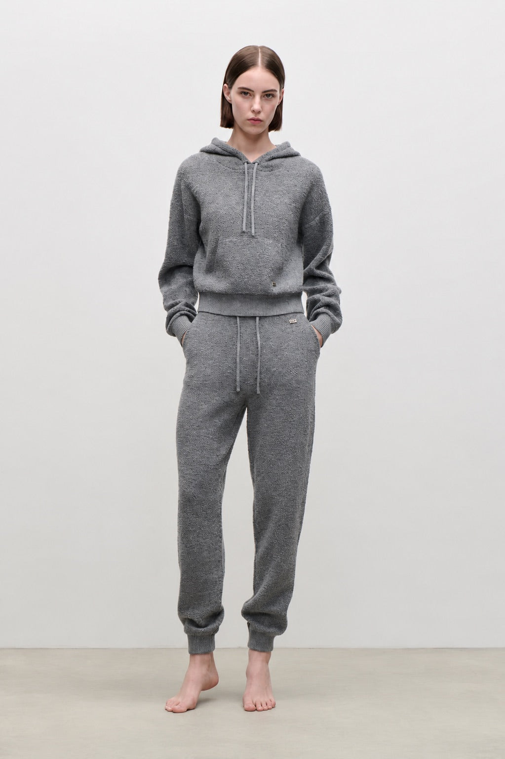 Lana Hoodie In Mid Grey