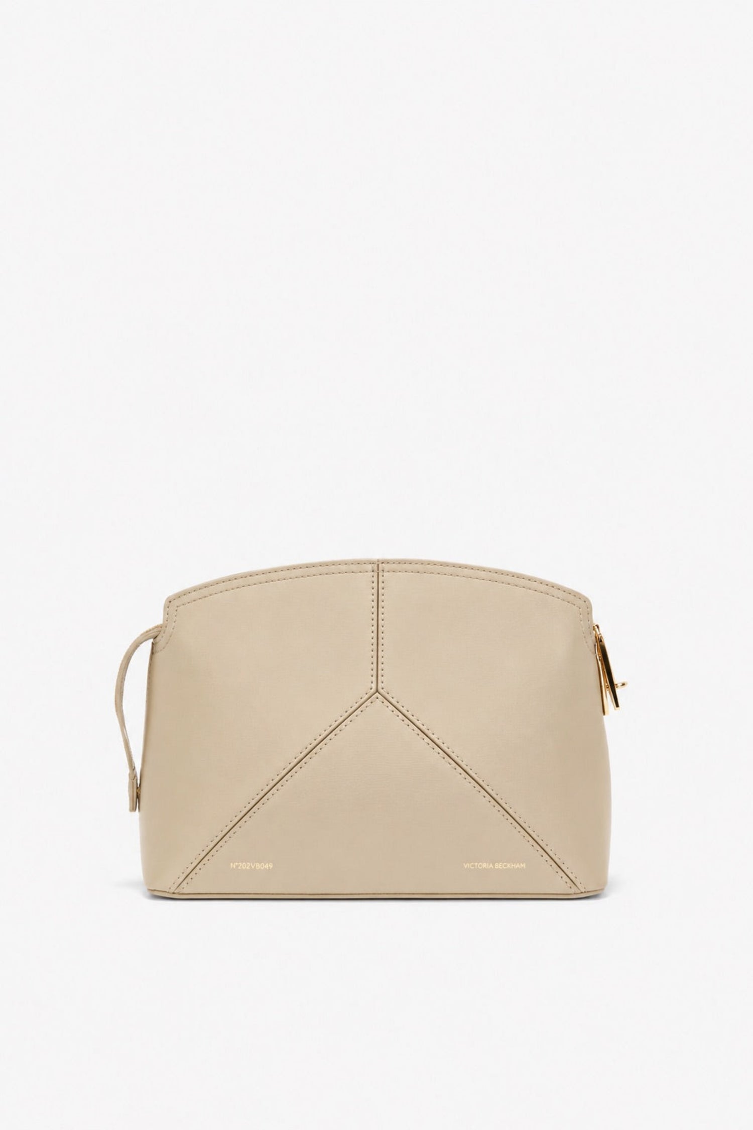 Victoria Clutch Bag In Taupe Leather