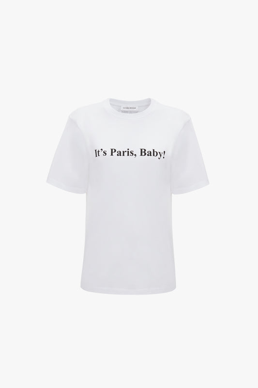 IT'S PARIS, BABY! T-shirt In white