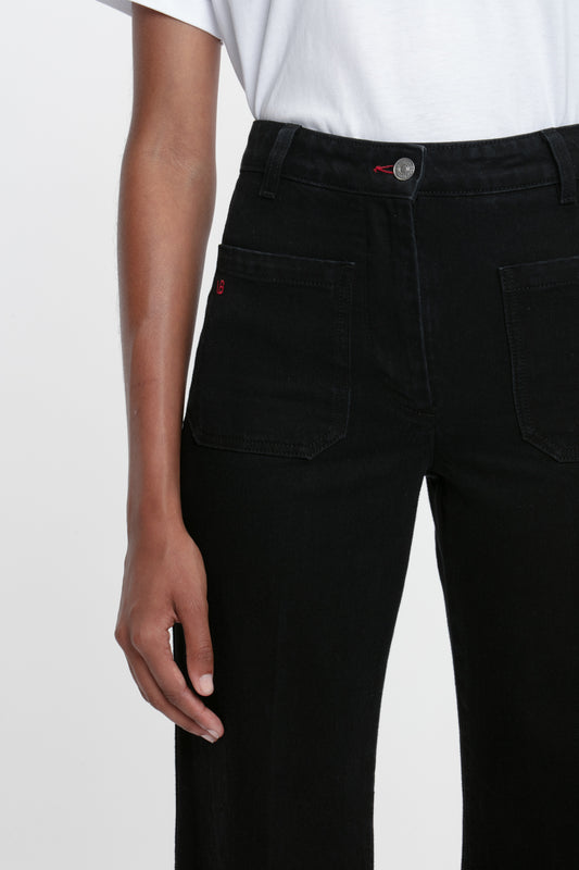 Alina High Waisted Stretch Jean In Washed Black
