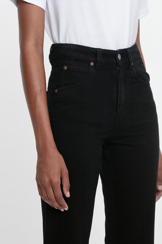 Julia High Waisted Stretch Jean In Washed Black