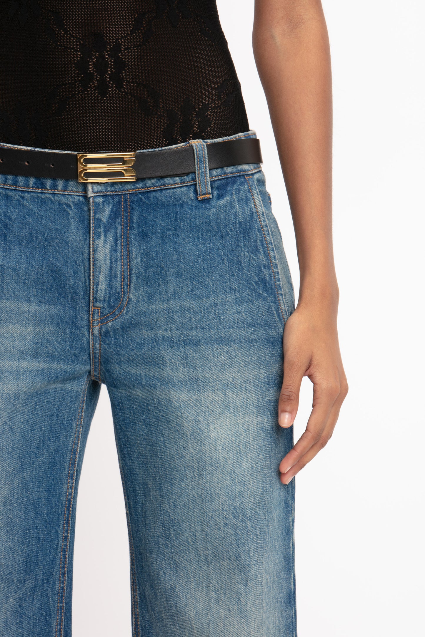 Gigi Low Waist Straight Leg Jean In Vintage Indigo