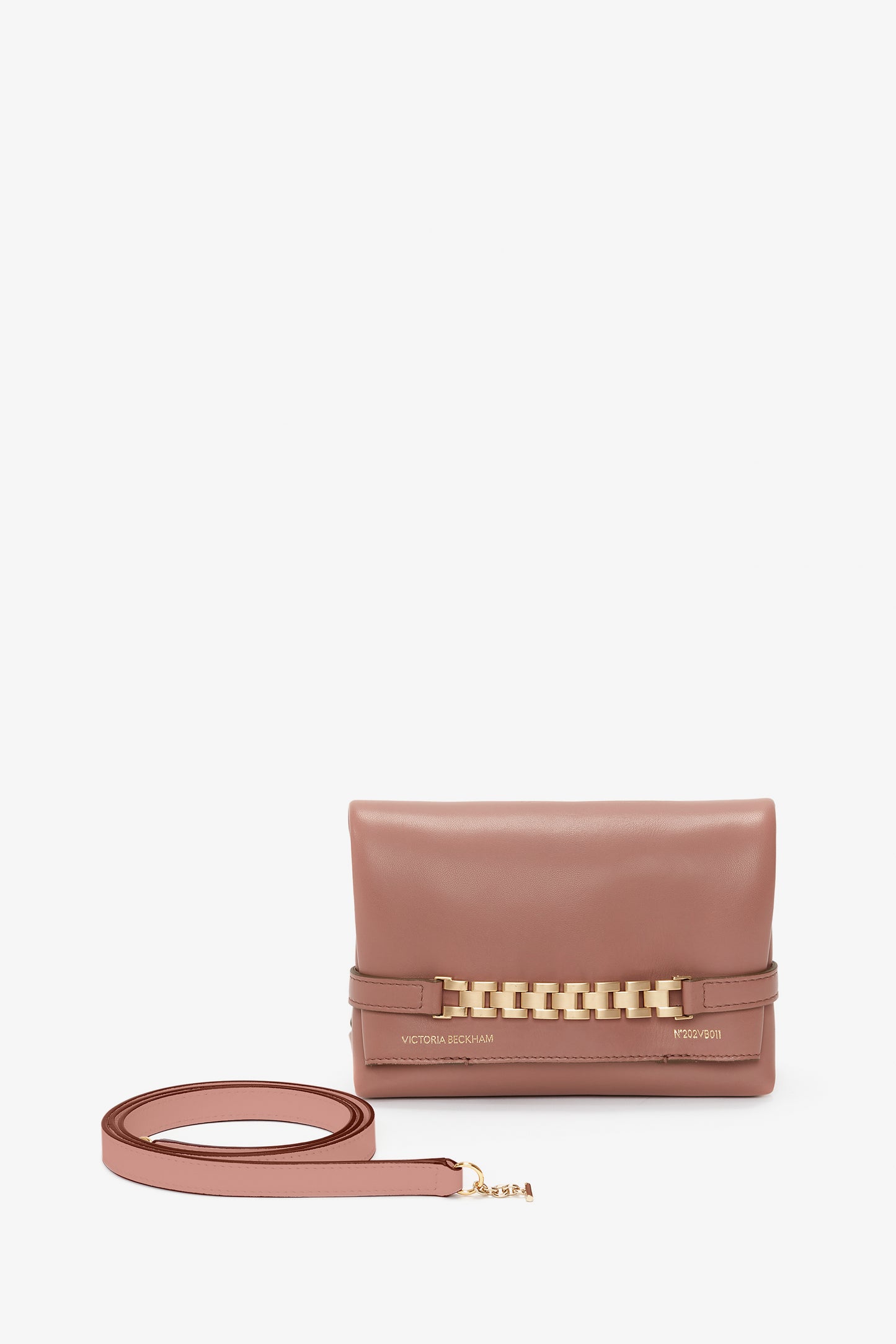 Mini Pouch With Long Strap In Truffle Leather
