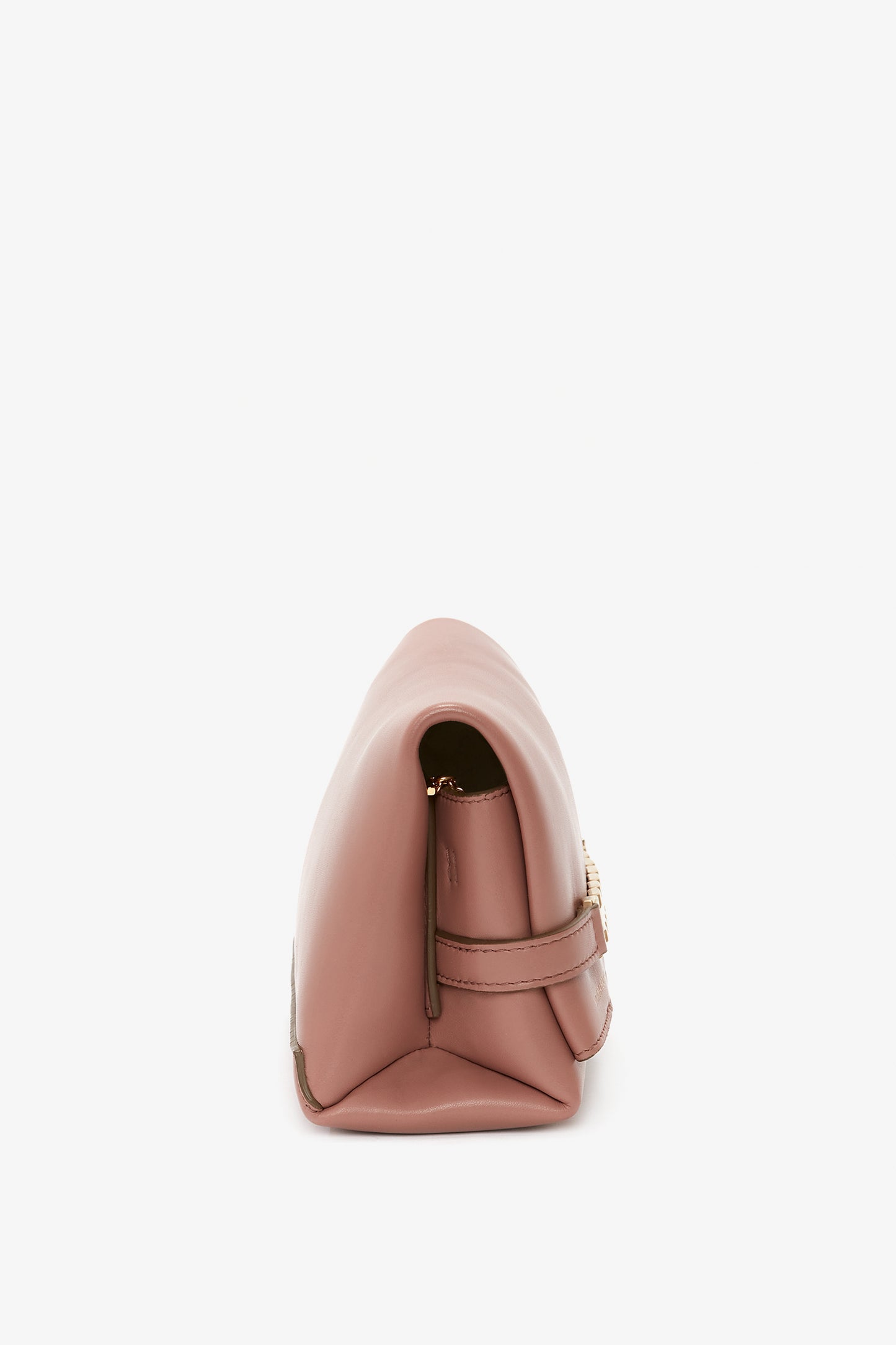 Mini Pouch With Long Strap In Truffle Leather