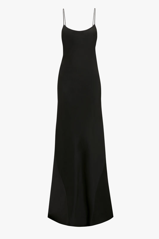 Floor-Length Cami Dress In Black