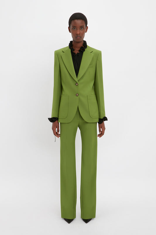 Patch Pocket Jacket In Serpent Green