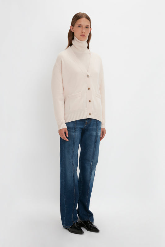 Double Layer Cardigan in Ivory