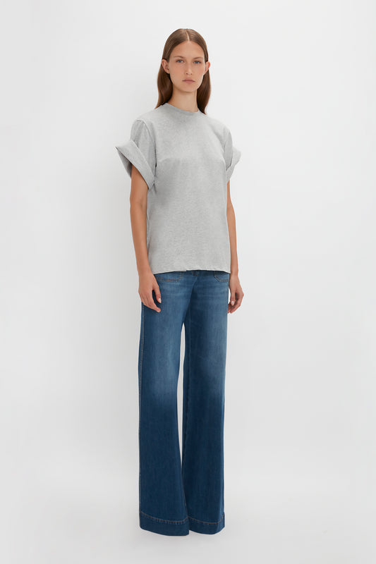Relaxed Fit T-Shirt In Grey Marl
