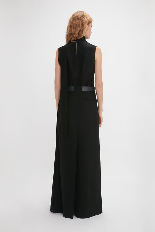 Tailored Floor-Length Skirt In Black