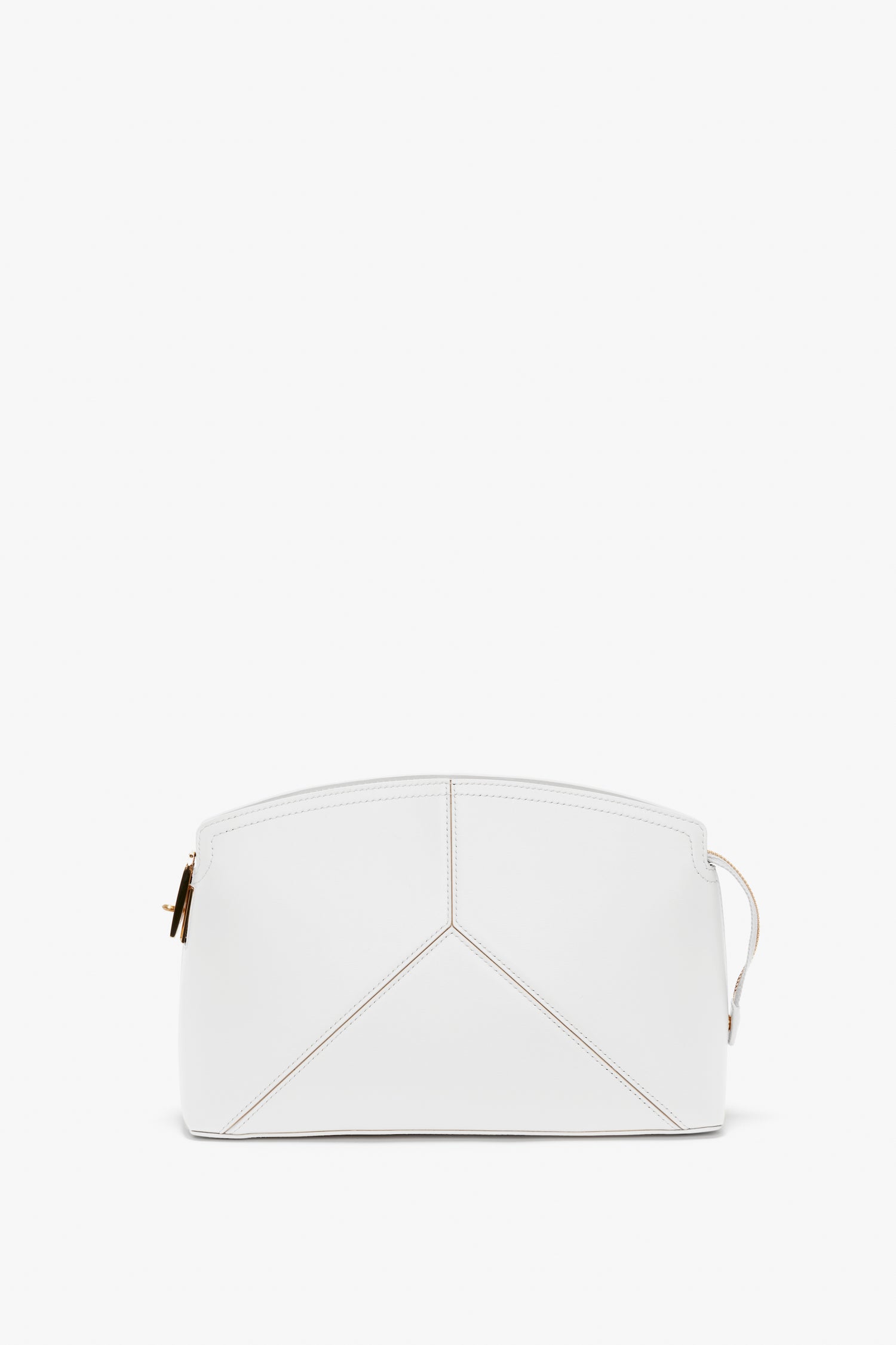 Victoria Clutch Bag In White Grained Leather Victoria Beckham UK