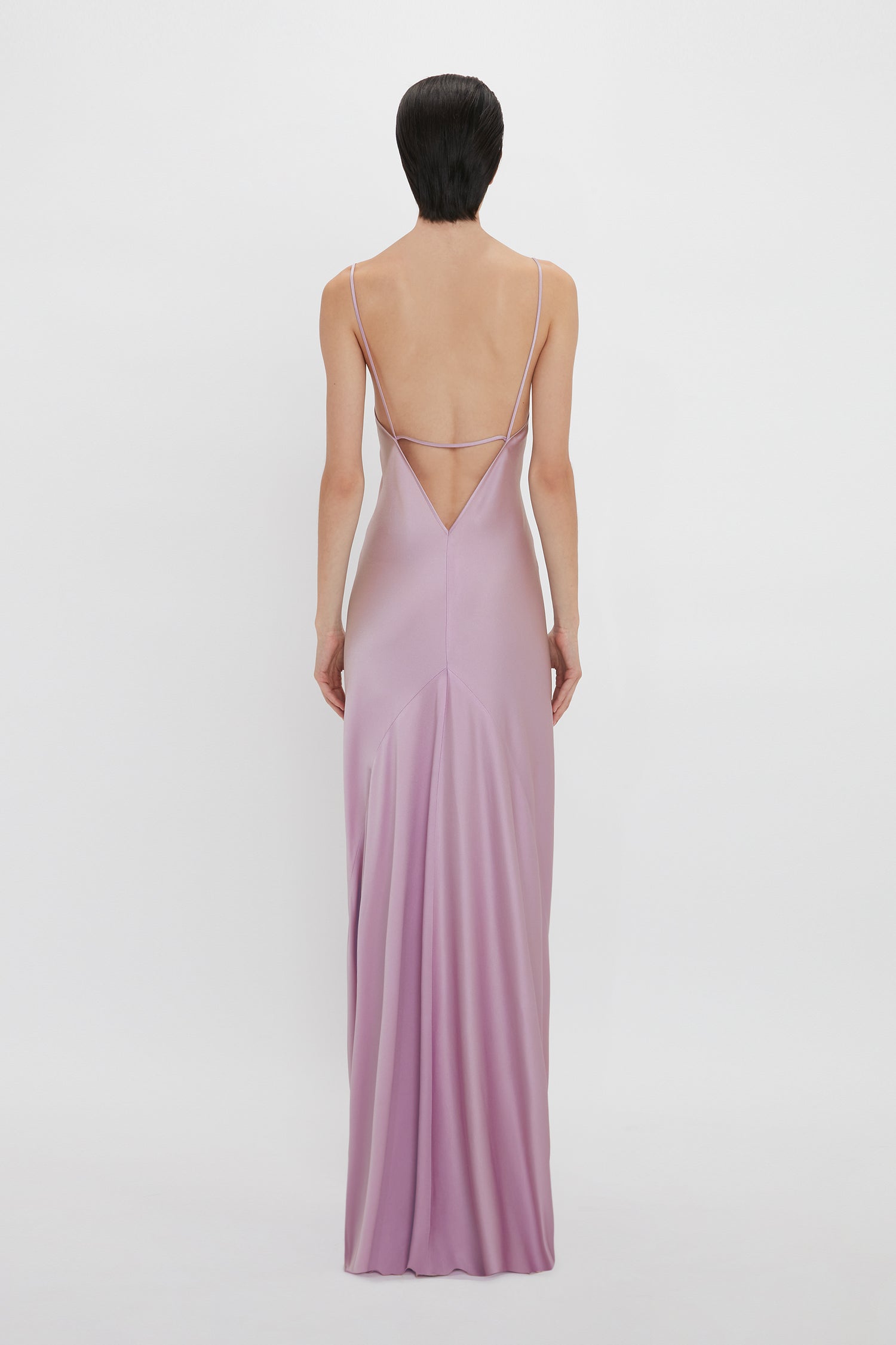 Low Back Cami Floor Length Dress In Rosa Victoria Beckham UK