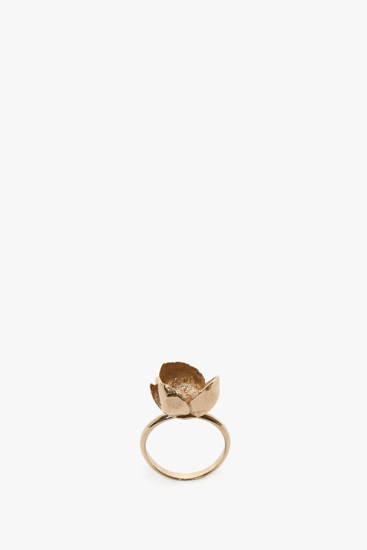 Exclusive Camellia Flower Ring in Gold by Victoria Beckham