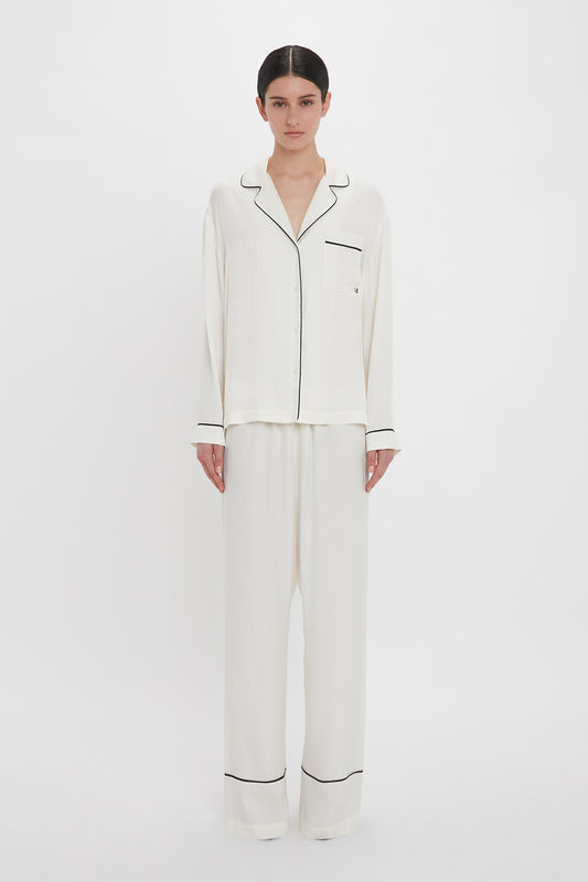 VB Monogram Pyjama Sleep Set In Ivory