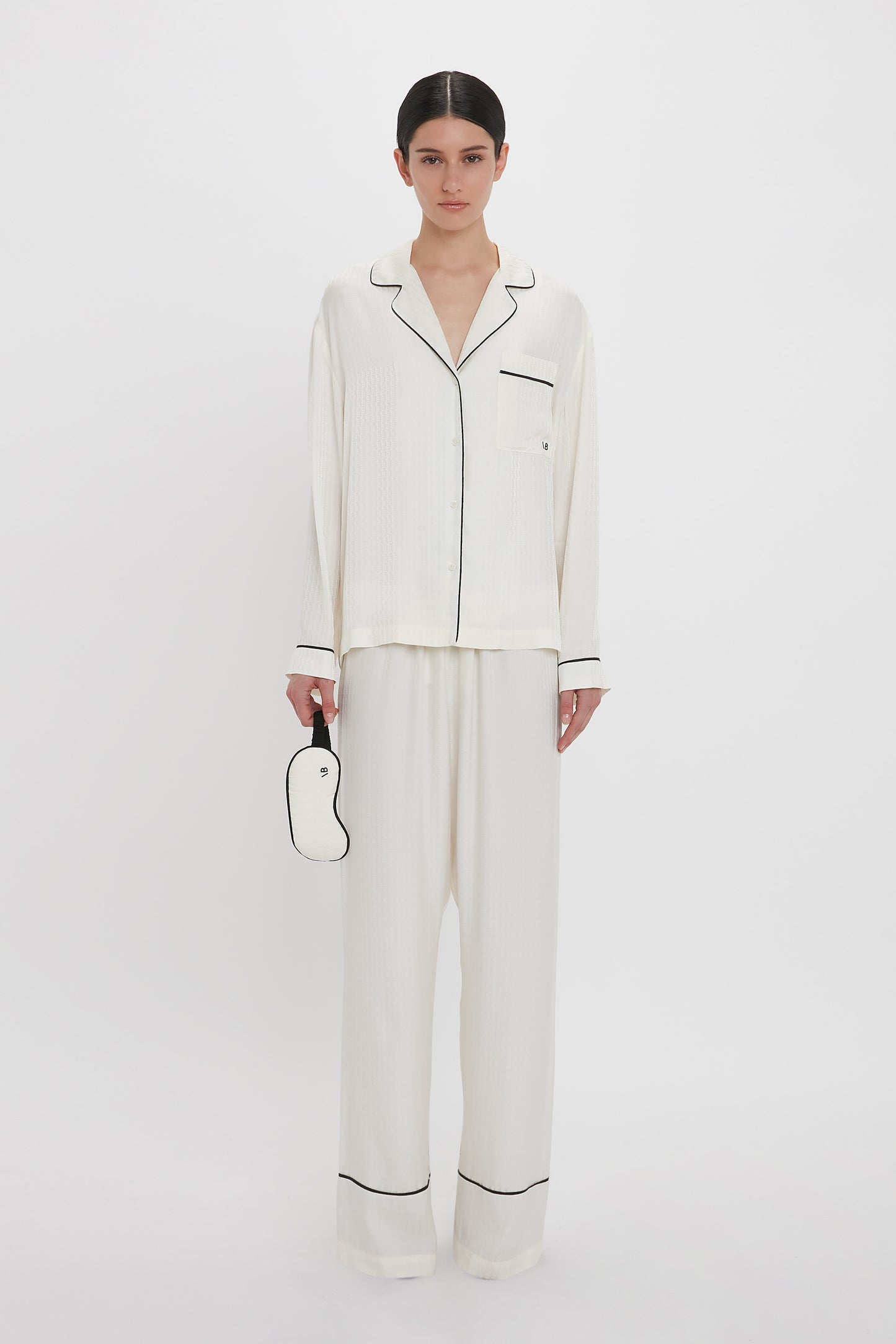 VB Monogram Pyjama Sleep Set In Ivory