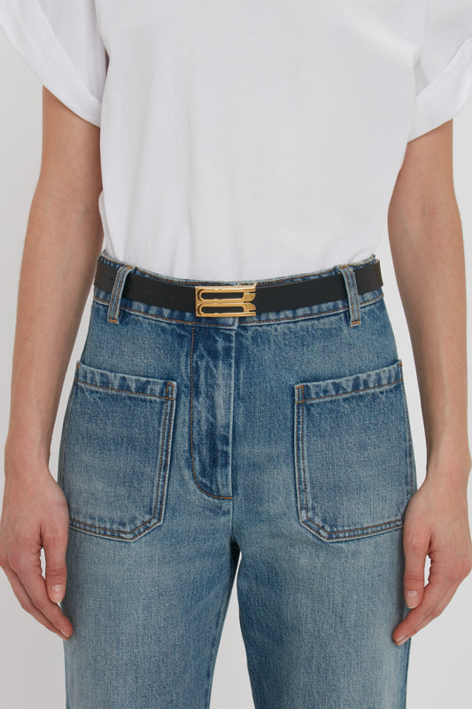 Dorian Belt In Navy Leather