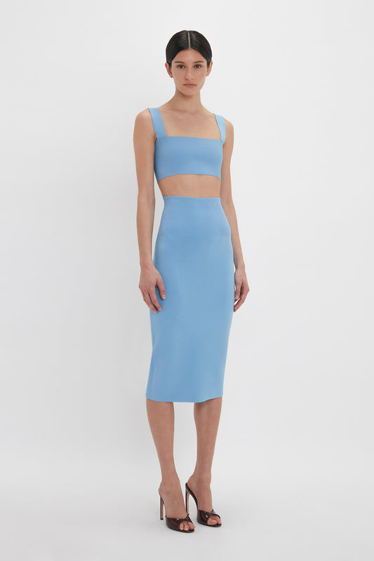 Fitted Midi Skirt In Marina