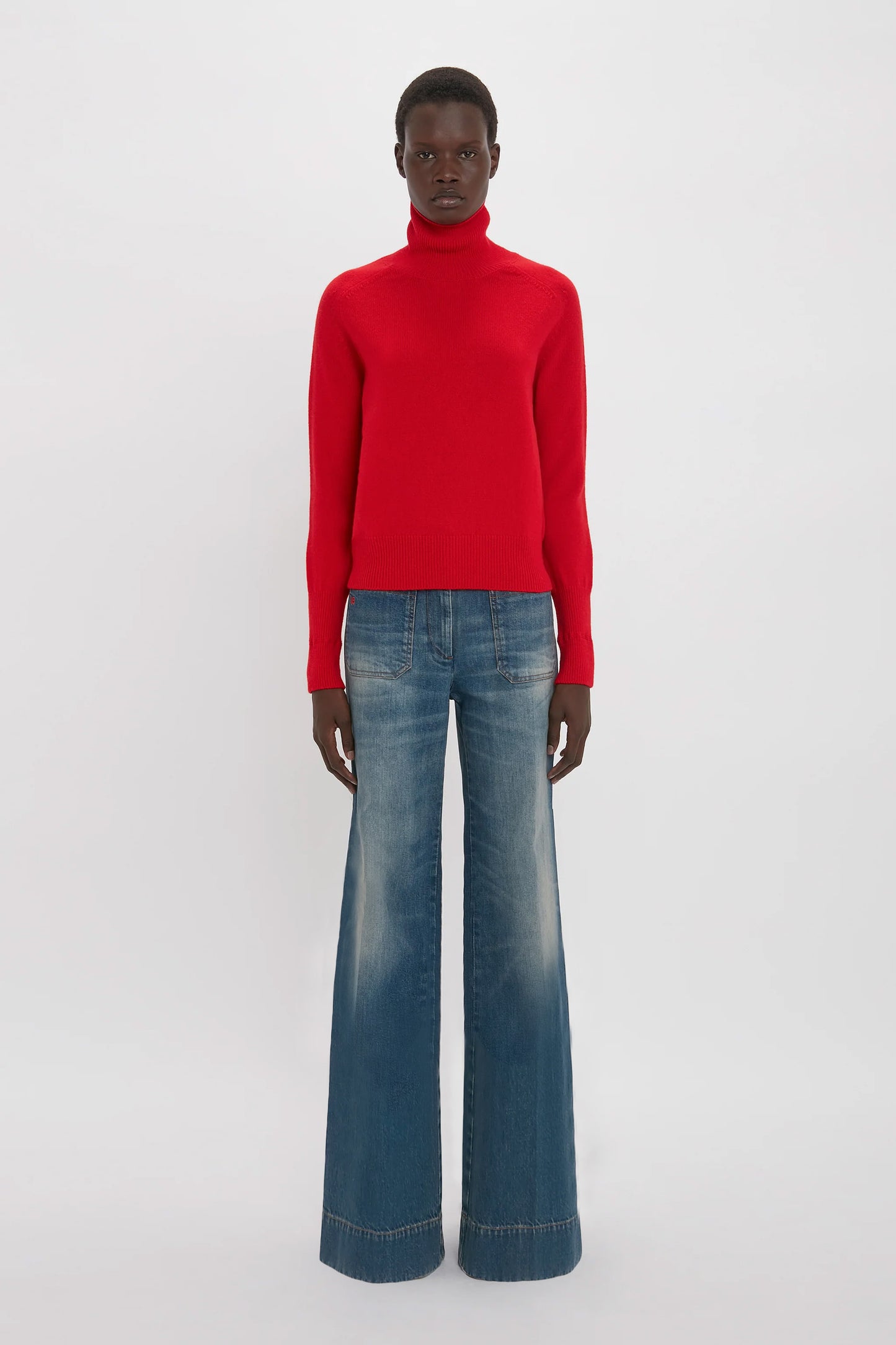 Alina High Waisted Jean In Heavy Vintage Indigo Wash