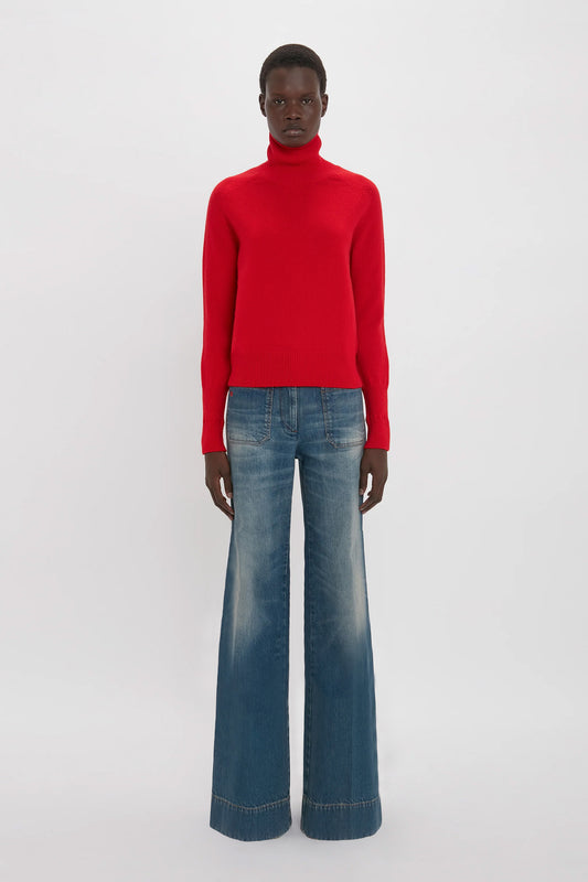 Alina High Waisted Jean In Heavy Vintage Indigo Wash