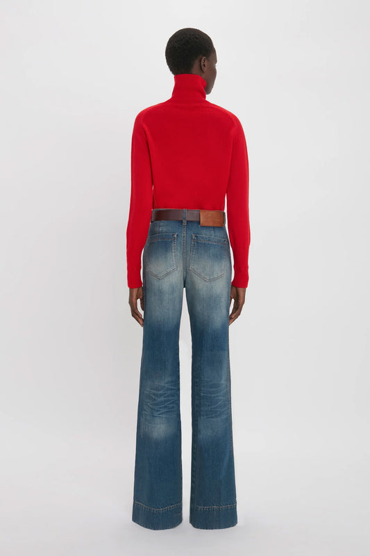 Alina High Waisted Jean In Heavy Vintage Indigo Wash