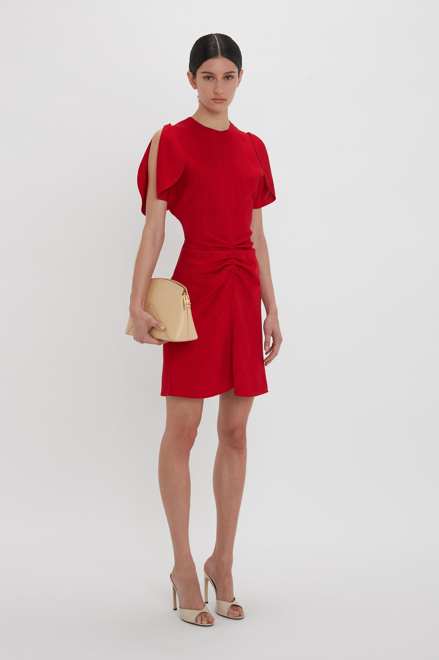 Bela Mini Dress In Carmine – Victoria Beckham UK
